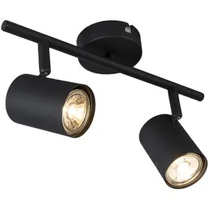 QAZQA jeana - Moderne Plafondspot | Spotje | Opbouwspot - 2 lichts - L...Vendu parbol