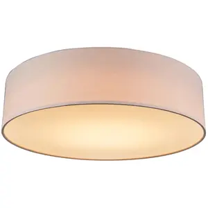 QAZQA drum led - Moderne LED Plafondlamp - 1 lichts - Ø 400 mm - Roze ...Vendu parbol
