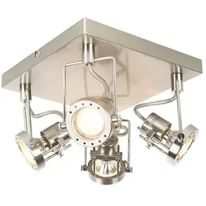 QAZQA suplux - Industriele Plafondspot | Spotje | Opbouwspot - 4 licht...Vendu parbol