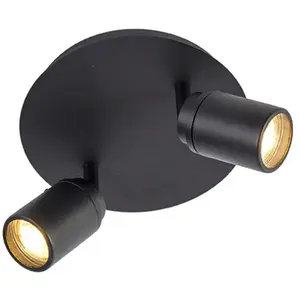QAZQA ducha - Moderne Plafondlamp voor badkamer - 2 lichts - Ø 200 mm ...Vendu parbol