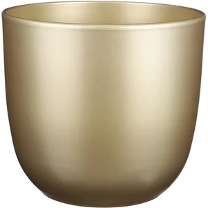 Pot de Fleur Tusca - H25 x Ø28 cm - Doré - Mica Decorations pas cher