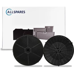 AllSpares Koolstoffilter (2st.) voor afzuigkappen geschikt voor o.a. AEG-Electrolux Type 57 / Elica CFC038668 / Whirlpool 484000008824 / Ikea AMC072 en Bosch Siemens 00665713/665713 (Ø173mm) pas cher