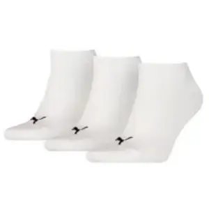 PUMA Plain 3P Sneakersokken Wit - Maat 35-38 pas cher