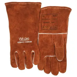 WELDAS Gant de soudeur taille l (9) marron Croûte de cuir en 388, en 12477 catégorie epi ii pas cher