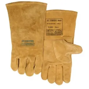 WELDAS Gant de soudeur Bucktan taille xxl (10,5) jaune croûte de cuir en 388, en 12477, en 1149-2 pas cher