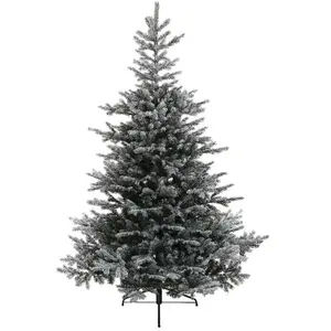 Sapin de Noël KAEMINGK Grandis pré-décoré - 180cm - PVC/PE/Métal - Finition givrée et enneigée pas cher