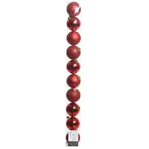 Decoris kerstballen - 10 stuks   kunststof - 6cmVendu parbol