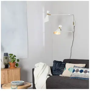 Zuiver Shady Dubbele Wandlamp WitVendu parbol