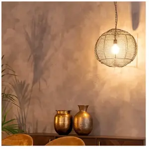 Dutchbone Meezan Hanglamp Zwart M pas cher