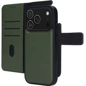 Mobiparts Leather 2 in 1 Wallet Case Apple iPhone 17 Pro Green (Apple ... pas cher