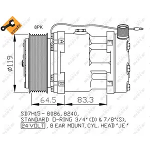 Compresseur de climatisation nrf 32770 easy fit