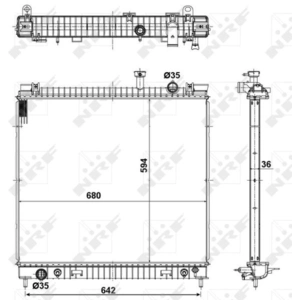 NRF B.V. Radiateur moteur pour INFINITI: QX56 (Ref: 56082)