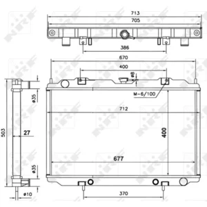 NRF B.V. Radiateur moteur pour NISSAN: Maxima (Ref: 56087)