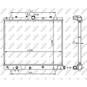 NRF B.V. Radiateur moteur pour SUZUKI: Swift (Ref: 59209) pas cher