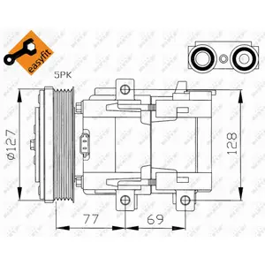 Compresseur de climatisation nrf 32061 easy fit