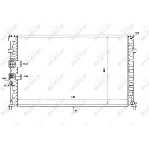 NRF B.V. Radiateur moteur pour PEUGEOT: 406 (Ref: 53842)
