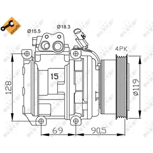 NRF Compressor airconditioning pas cher