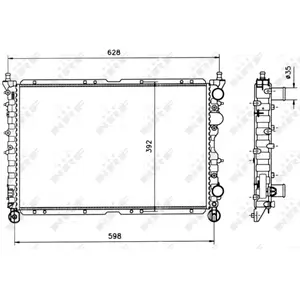 NRF 58085 Radiateur, refroidissement du moteur pas cher
