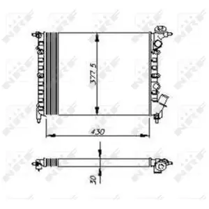 NRF B.V. Radiateur moteur pour RENAULT: R19 (Ref: 58207) pas cher