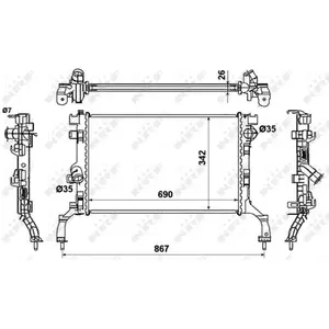 Radiateur 53967 NRF pas cher