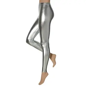 Merkloos / Sans marque Metallic legging zilver pas cher
