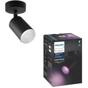 Philips Hue Fugato Opbouwspot - White and Color Ambiance - GU10 - Zwart - 5,7W - BluetoothVendu parbol