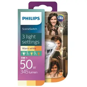Philips LED lamp SceneSwitch Lichtbron - Fitting GU10 - Dimbaar pas cher
