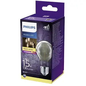 Philips LED-lamp - E27 Peer - 2.3 W - Warmwit - (Ø x l) 6 cm x 10.6 cm - 1 stuk(s) pas cher