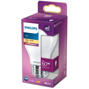 Philips, Ampoule, LED (E27, 7 W, 806 lm, 1 x, E) pas cher