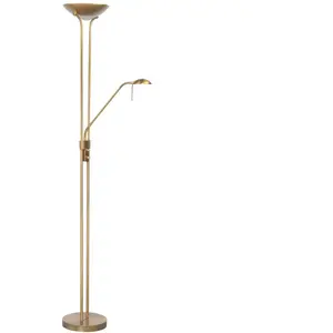 4 jaar garantie op LED - HighLight vloerlamp leeslamp New Luna - brons... pas cher