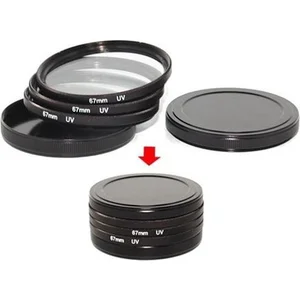 Caruba Kit de rangement de filtres métalliques 55mm (Sac filtrant, 55 mm), Filtre photo : accessoires pas cher