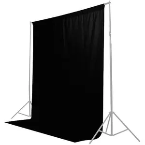 Caruba Film de fond 2x3m noir (200 cm, 300 cm), Fond de studio, Noir pas cher