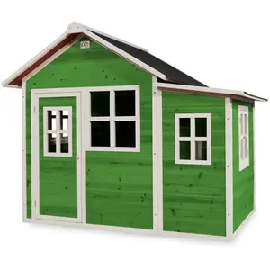 Cabane en Bois pour Enfant - EXIT TOYS - Loft 150 - Verte - 188x149x15... pas cher
