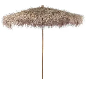 Comparateur de prix : vidaXL Parasol en bambou avec toit en feuille de bananier 270 cm
