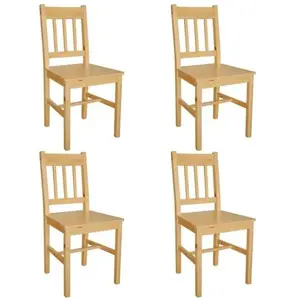 vidaXL Chaises à manger lot de 4 bois de pin pas cher