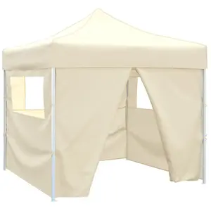 Comparateur de prix : vidaXL Tente pliable avec 4 parois Crème 3 x 3 m