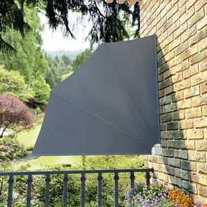 Comparateur de prix : vidaXL Auvent latéral pliable de balcon Gris 140x140 cm