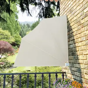 Comparateur de prix : vidaXL vidaXL Auvent lat¿¿ral pliable de balcon Cr¿¿me 140x140 cm
