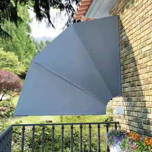 Comparateur de prix : vidaXL Auvent latéral pliable de balcon Gris 210 x 210 cm