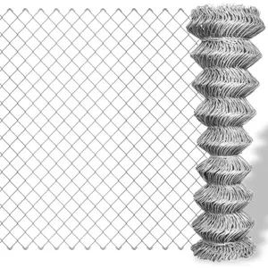 vidaXL Clôture à mailles losangées Acier galvanisé 15x1,25 m Argenté pas cher