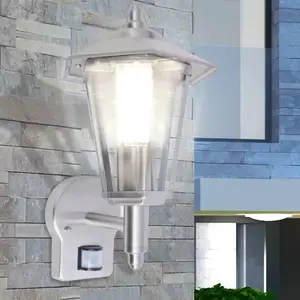 Comparateur de prix : vidaXL Lampe murale extérieure avec capteur Acier inoxydable