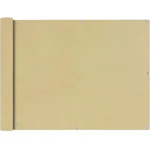vidaXL Écran de balcon en tissu Oxford 90x400 cm Beige pas cher