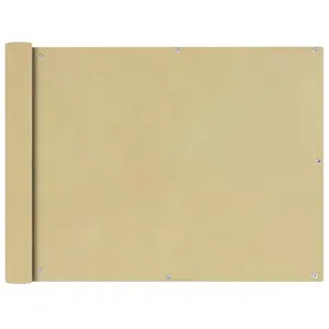 vidaXL Écran de balcon en tissu Oxford 90x600 cm Beige pas cher