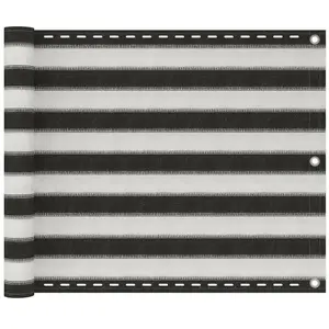 vidaXL Écran de balcon en PEHD 75x400 cm Anthracite et blanc pas cher