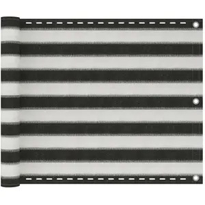 vidaXL Écran de balcon en PEHD 75 x 600 cm Anthracite et blanc pas cher