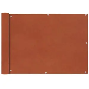 vidaXL Écran de balcon en tissu Oxford 75x400 cm Ocre marron pas cher