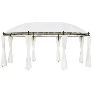 Comparateur de prix : vidaXL Chapiteau 530x350x265 cm Blanc crème