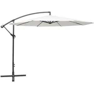Vidaxl - Parasol de jardin en porte-à-faux 3,5 m blanc sable Blanc sable pas cher