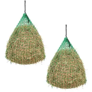 vidaXL Filet à foin 2 pcs Rond 0,75 x 0,5 m PP pas cher