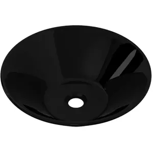 Comparateur de prix : Vasque en céramique - VIDAXL - Rond - Noir - Design moderne et élégant